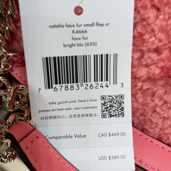 Kate Spade Natalia Foux Fur small flap crossbody - Picture 9 of 16